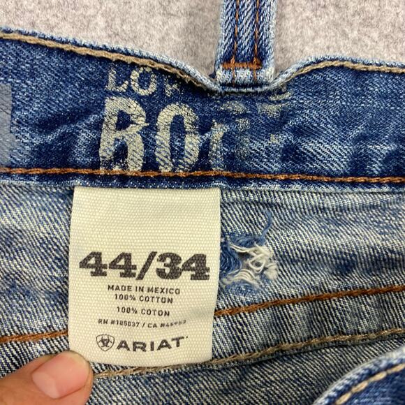 Ariat jeans men's 40x33 Boot cut faded whiskered Cowboy rodeo country‎ cotton - Picture 8 of 16